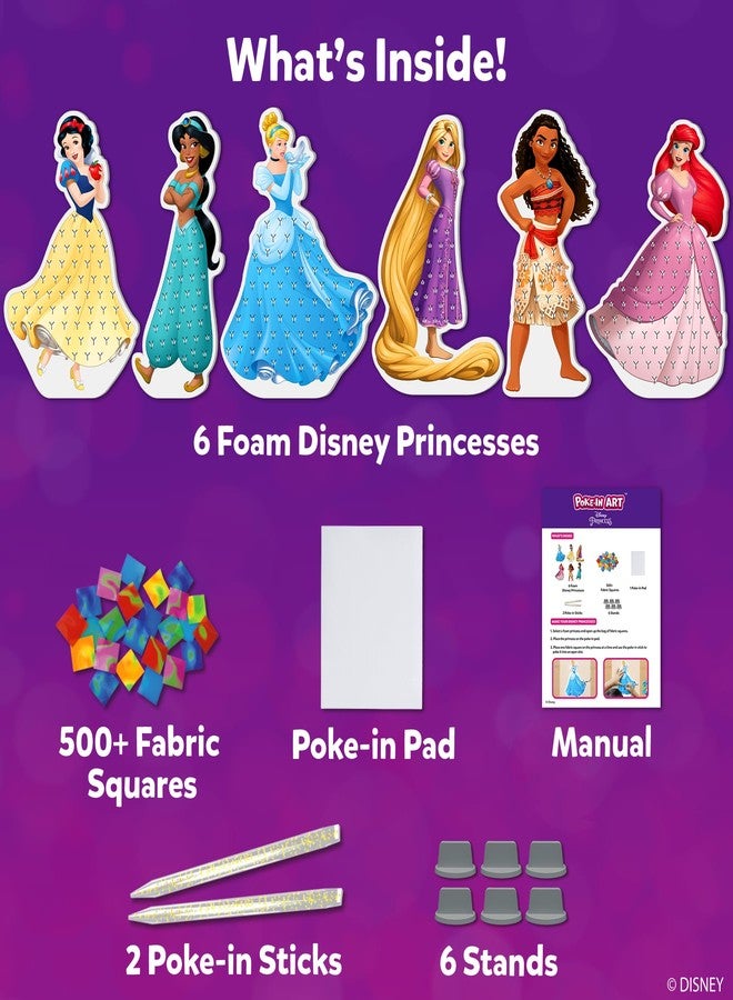 Skillmatics Poke-in Art - Disney Princess, Mess-Free Fun for Kids, DIY Craft Kits, Creative Activity, Gifts for Girls Ages 4, 5, 6, 7, 8, 9, Includes Cinderella, Ariel, Moana, Rapunzel & More - Image 3